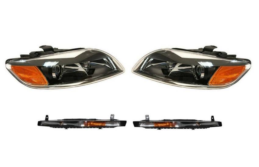 Audi Headlight Set - Driver and Passenger Side (With Turn Signal Lights) 4L0953042A - Valeo 2007355KIT